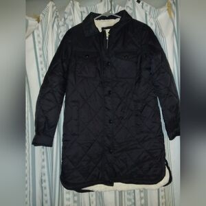Madden Girl Black Quilted Shirt Jacket Dz XS long VG +